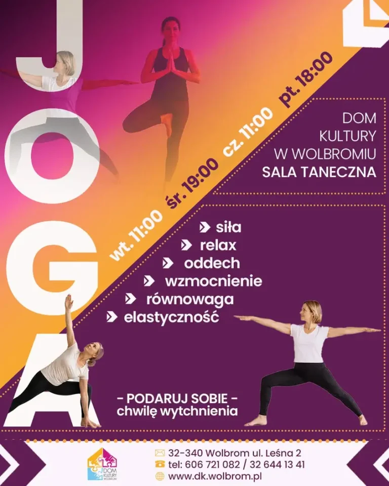 Joga w Domu Kultury w Wolbromiu – zapisz się na zajęcia