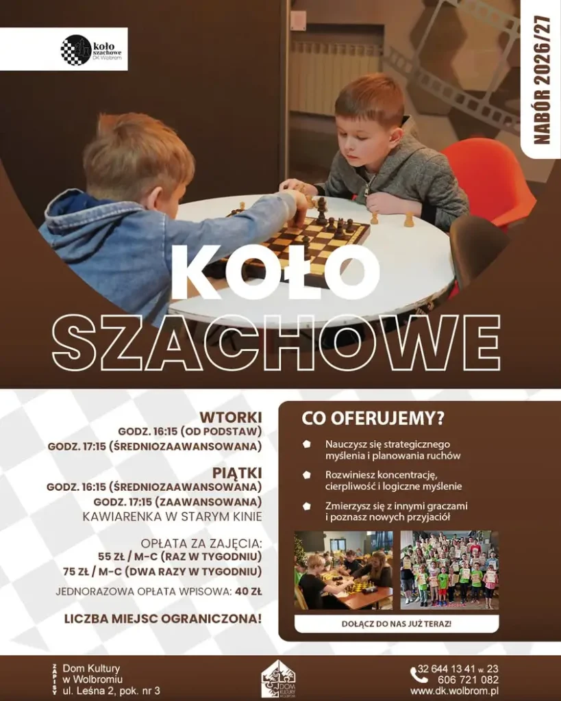 Rusza nabór do sekcji szachowej w Wolbromiu na sezon 2026/2027