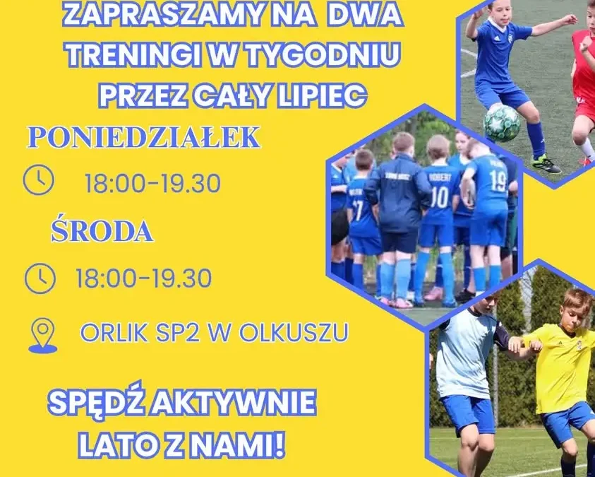 Wakacyjne treningi piłkarskie z Słowikiem Olkusz – zapraszamy dzieci i młodzież