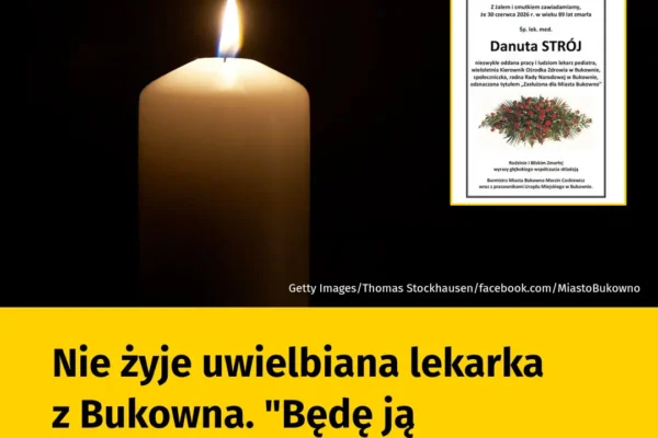 Nie żyje uwielbiana lekarka z Bukowna – Danuta Strój
