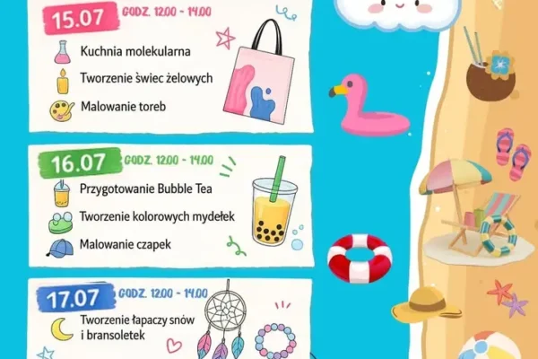 Wakacyjne warsztaty dla dzieci w Gminie Trzyciąż – zapisy ruszają