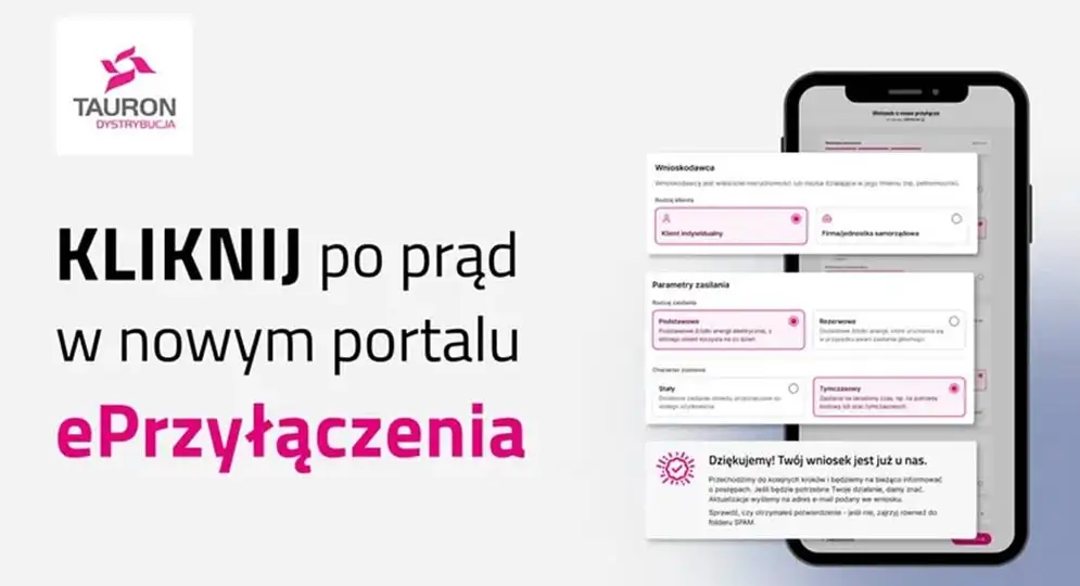 TAURON Dystrybucja uruchamia nowy portal ePrzyłączenia – wniosek o przyłączenie do sieci online