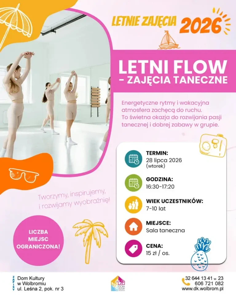 Letni Flow – taneczne warsztaty dla dzieci w Wolbromiu