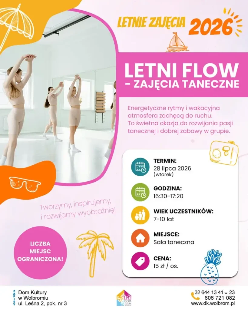 Letni Flow – taneczne warsztaty dla dzieci w Wolbromiu