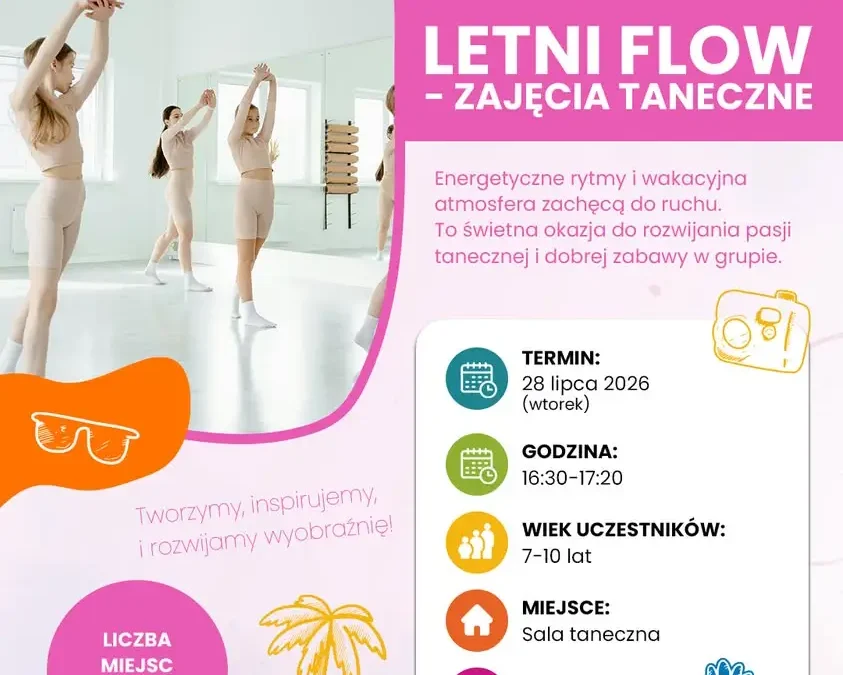 Letni Flow – taneczne warsztaty dla dzieci w Wolbromiu