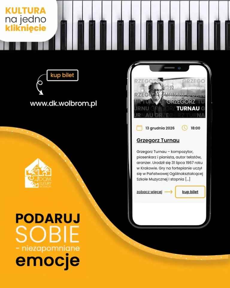 Grzegorz Turnau wystąpi w Wolbromiu – koncert w Domu Kultury już w grudniu