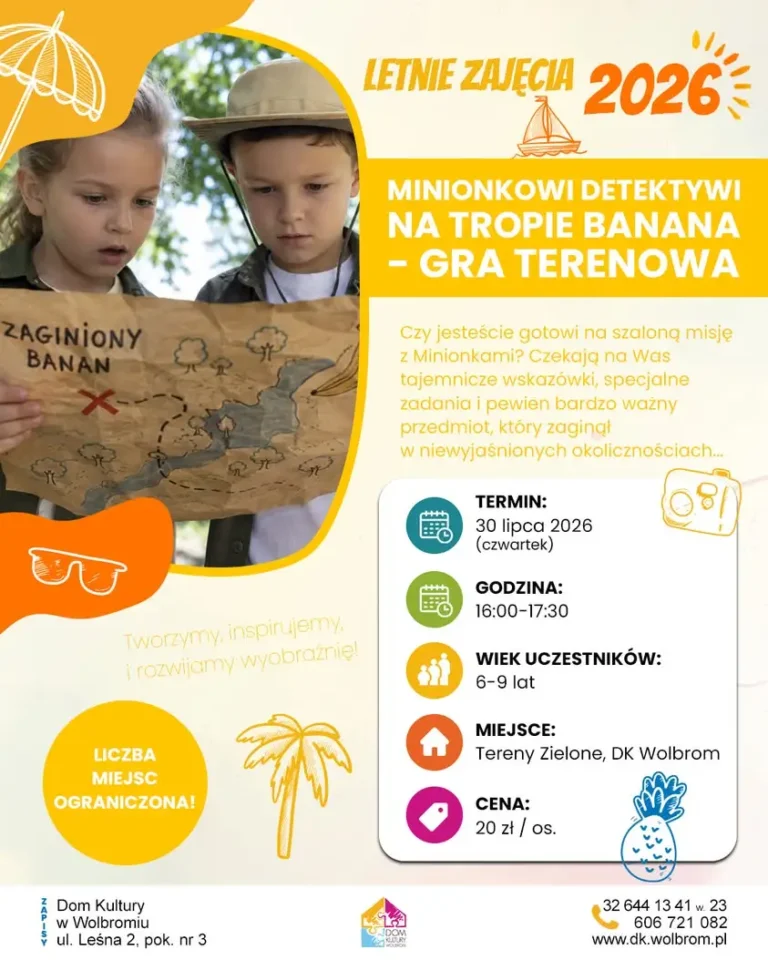Minionkowi Detektywi – gra terenowa dla dzieci w Wolbromiu