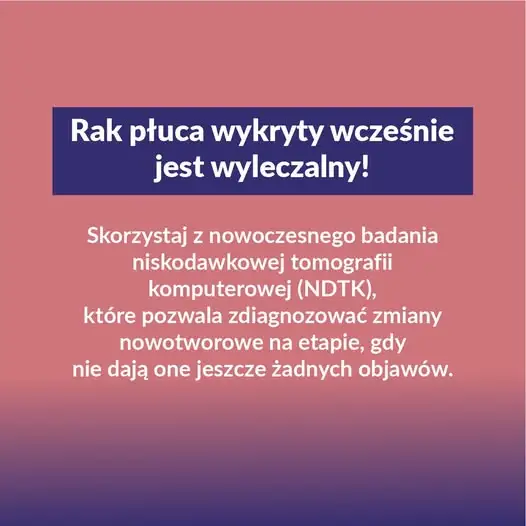 Bezpłatne badanie w kierunku raka płuca dla mieszkańców Powiatu Olkuskiego