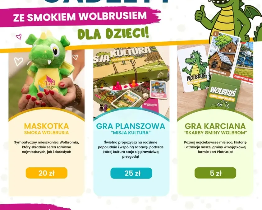 Wakacyjna promocja na gadżety z Wolbrusiem w Wolbromiu