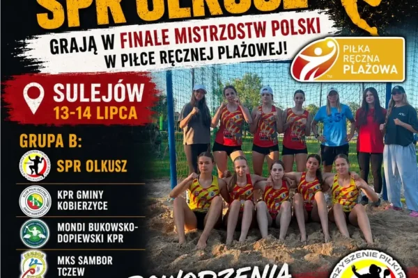 Mistrzostwa Polski Juniorek Młodszych w piłce ręcznej plażowej startują w Sulejowie