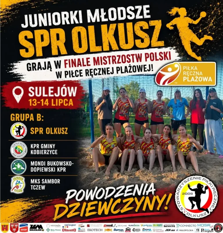 Mistrzostwa Polski Juniorek Młodszych w piłce ręcznej plażowej startują w Sulejowie