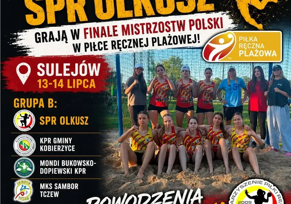 Mistrzostwa Polski Juniorek Młodszych w piłce ręcznej plażowej startują w Sulejowie