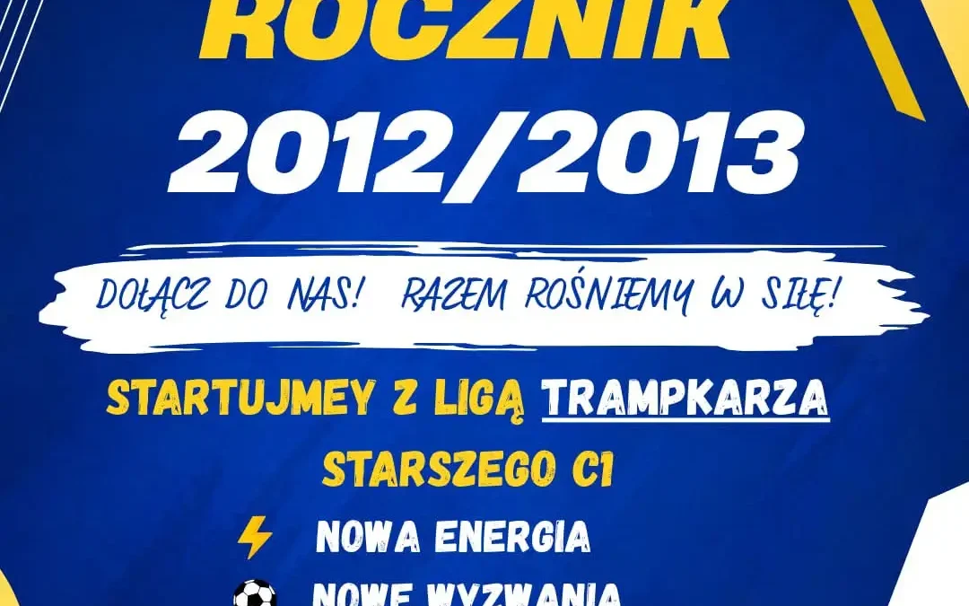 Nabór do drużyny trampkarzy – rocznik 2012/2013