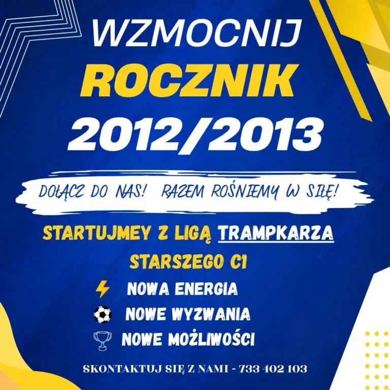 Nabór do drużyny trampkarzy – rocznik 2012/2013