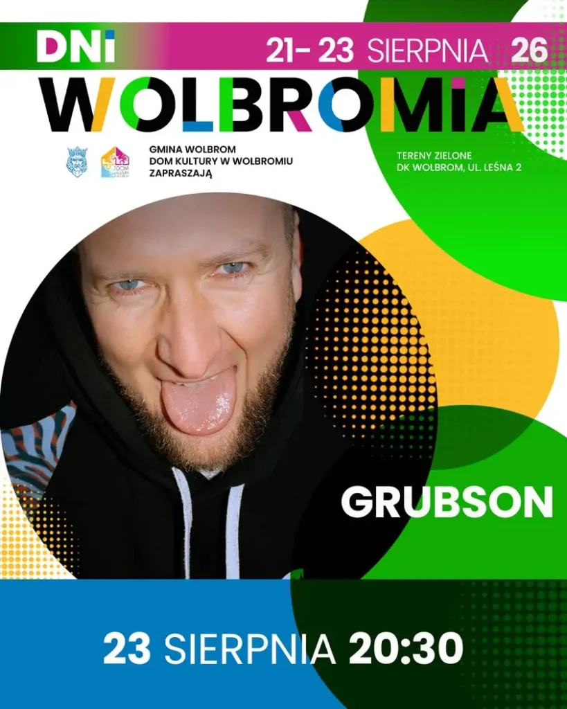 Grubson gwiazdą Dni Wolbromia 2026 – koncert 23 sierpnia