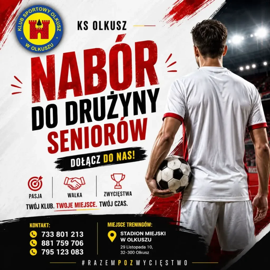KS Olkusz zaprasza do drużyny seniorów – nabór otwarty