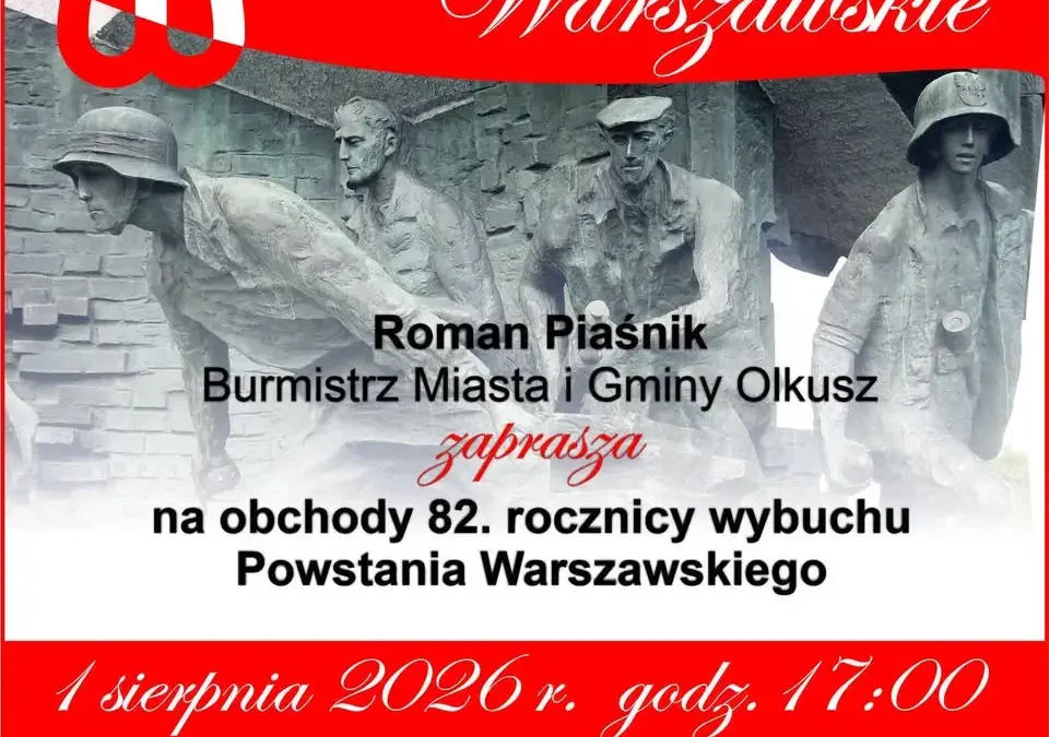 82. rocznica wybuchu Powstania Warszawskiego – uroczystości w Olkuszu