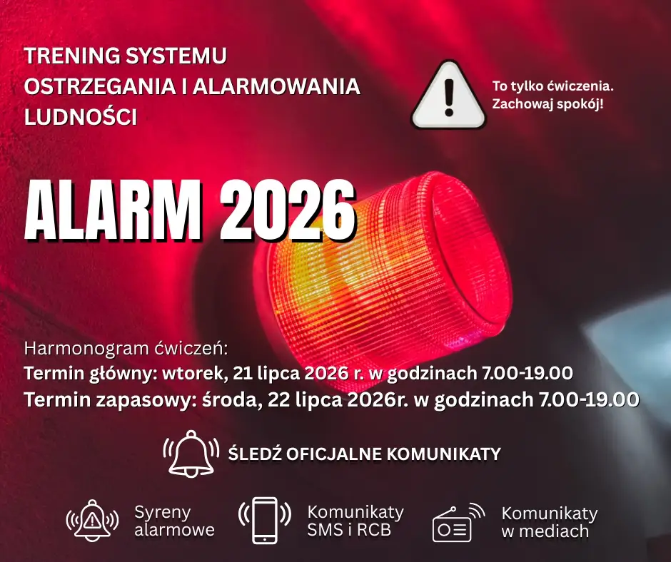 Ćwiczenia systemów alarmowych „ALARM 2026” w Gminie Wolbrom