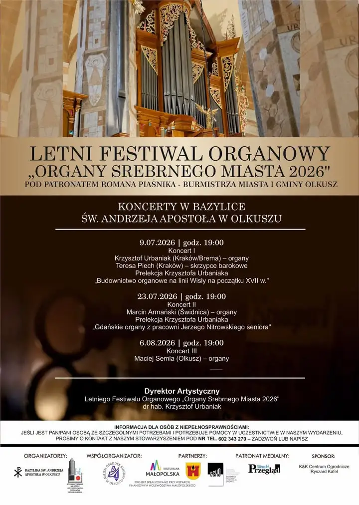 Letni Festiwal Organowy w Olkuszu – koncert już w czwartek