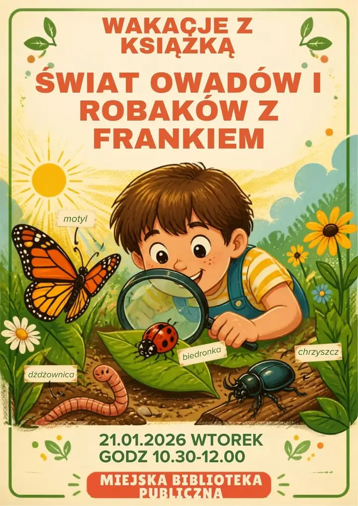 Wakacje z książką w Bukownie – spotkanie o owadach w bibliotece