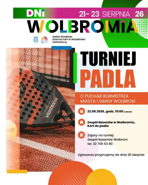 Sportowa sobota podczas Dni Wolbromia 2026 – turniej padla i zawody pływackie