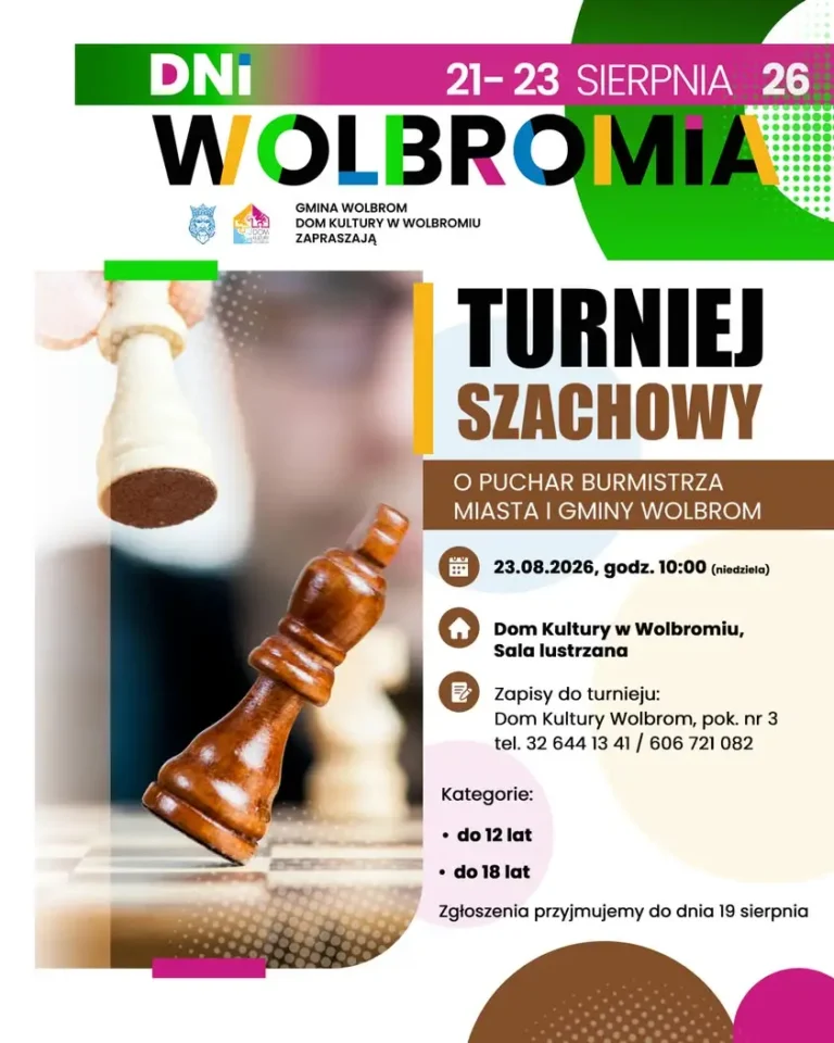 Turniej szachowy podczas Dni Wolbromia 2026 – zapisy trwają