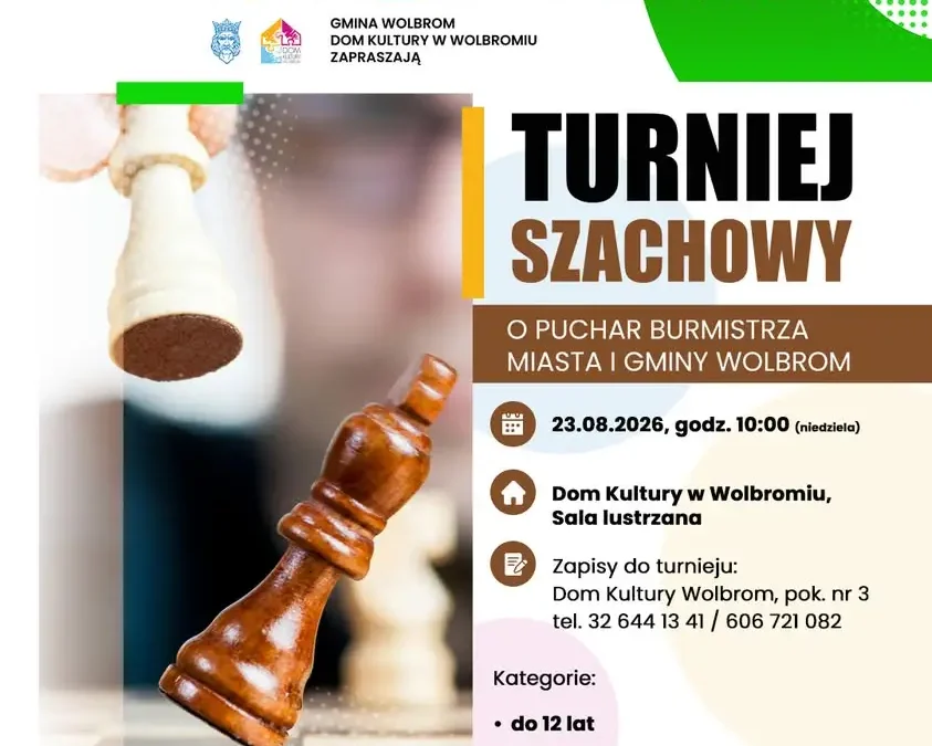 Turniej szachowy podczas Dni Wolbromia 2026 – zapisy trwają