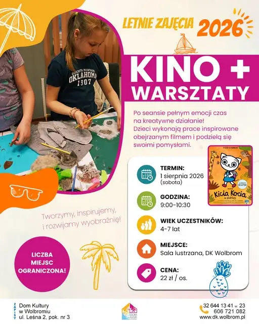 Wakacyjne Poranki Filmowe w Kinie Radość w Wolbromiu – sierpień 2026