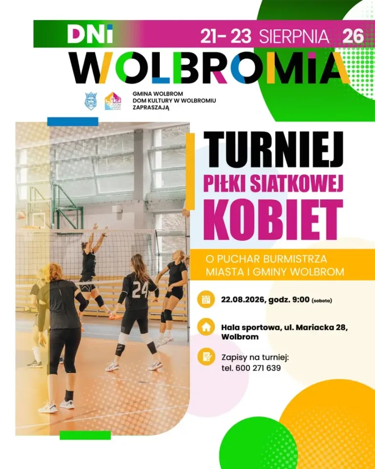 Turniej siatkówki kobiet o Puchar Burmistrza podczas Dni Wolbromia 2026