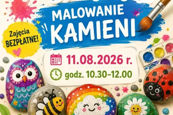 Wakacje z książką – malowanie kamieni w bibliotece w Bukownie