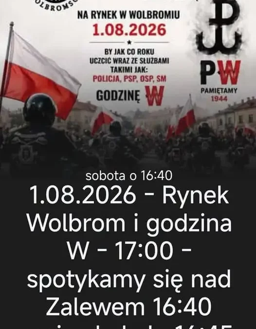 Godzina „W” na Rynku w Wolbromiu – uroczystość upamiętnienia Powstania Warszawskiego