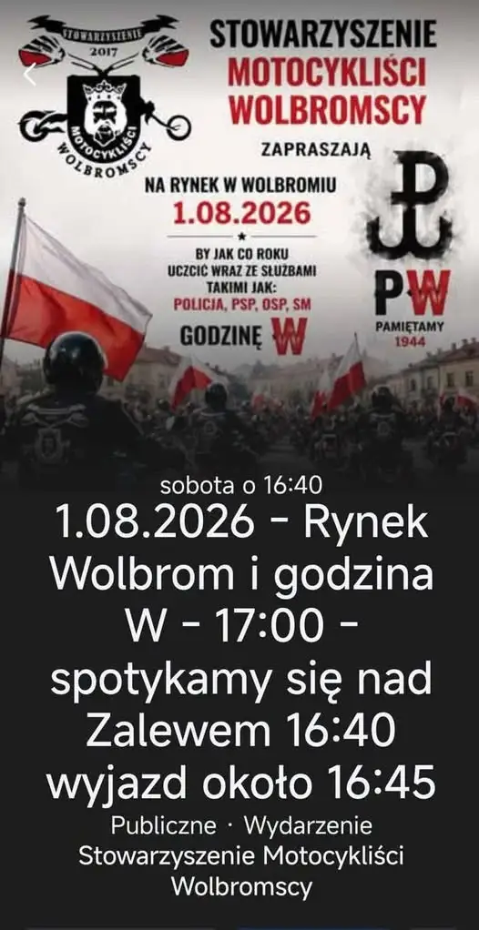 Godzina „W” na Rynku w Wolbromiu – uroczystość upamiętnienia Powstania Warszawskiego