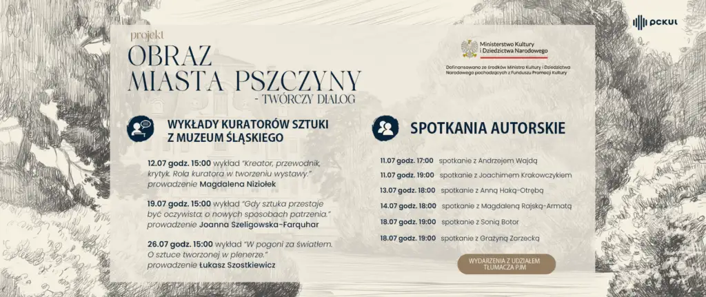 Sztuka w Pszczynie: wykłady kuratorskie i spotkania autorskie w ramach projektu „Obraz Miasta Pszczyny – Twórczy Dialog”
