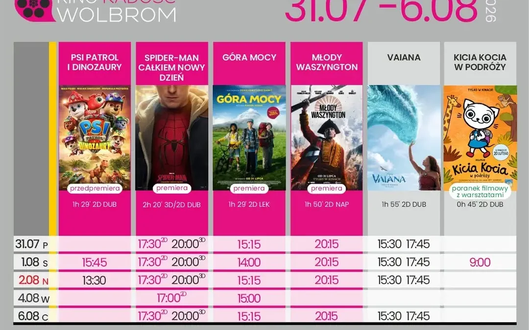 Filmowy tydzień w Kinie Radość Wolbrom – premiery i przedpremiery