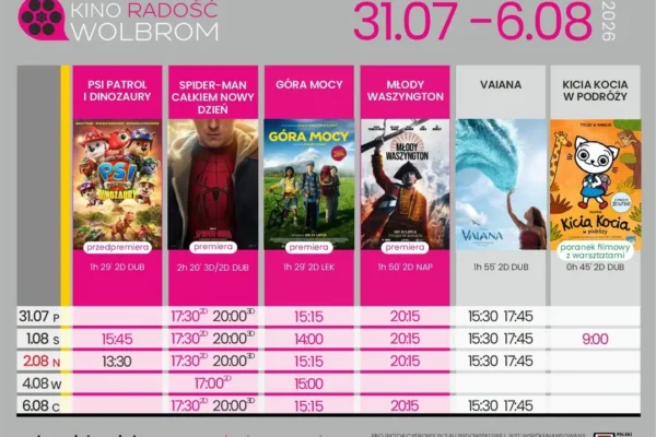 Filmowy tydzień w Kinie Radość Wolbrom – premiery i przedpremiery