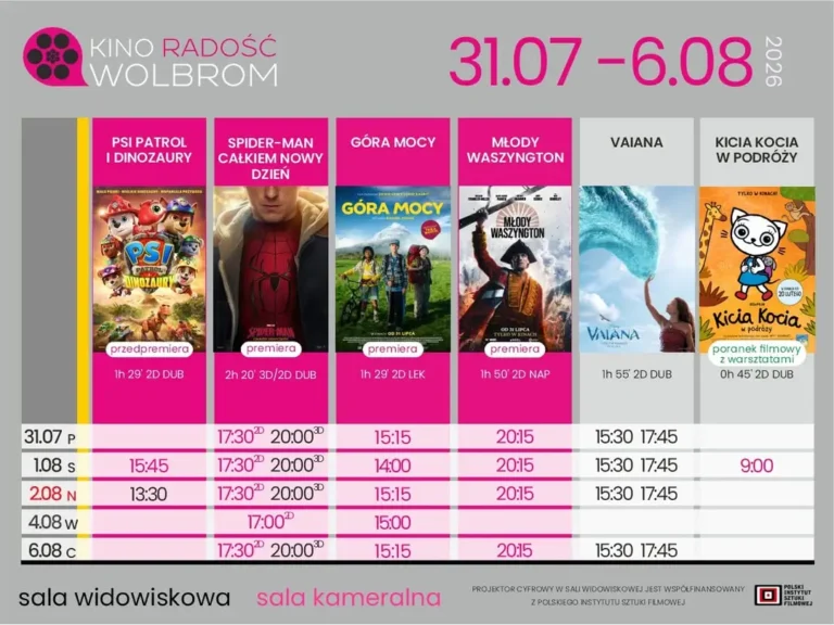Filmowy tydzień w Kinie Radość Wolbrom – premiery i przedpremiery