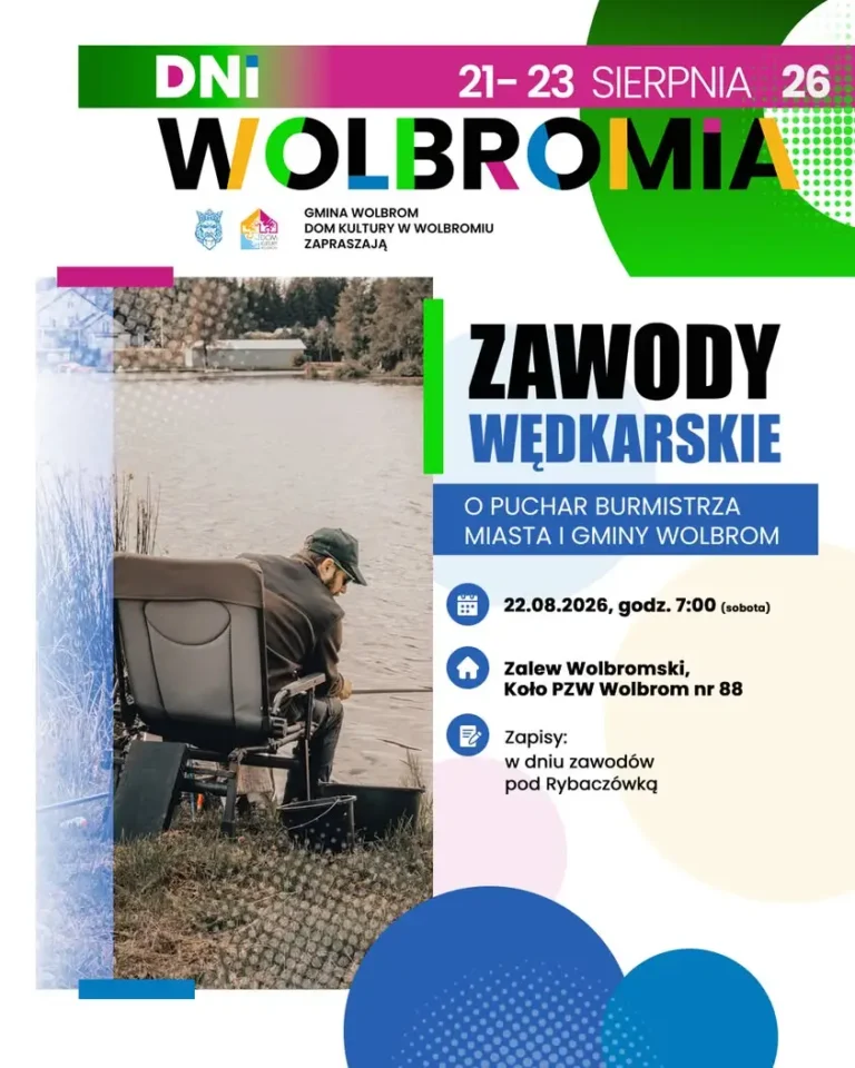 Zawody wędkarskie podczas Dni Wolbromia 2026 – sprawdź szczegóły