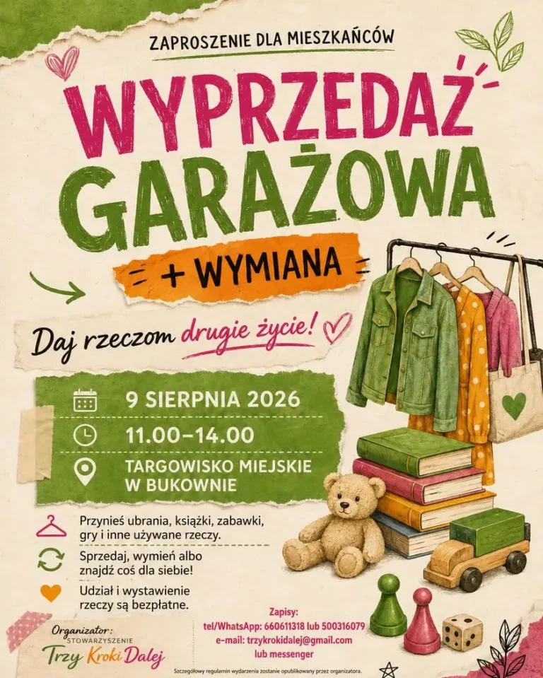 Wyprzedaż garażowa i wymiana rzeczy w Bukownie – daj rzeczom drugie życie