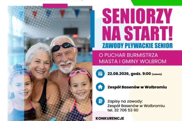 Seniorzy, do dzieła! Zawody pływackie o Puchar Burmistrza Wolbromia już 22 sierpnia