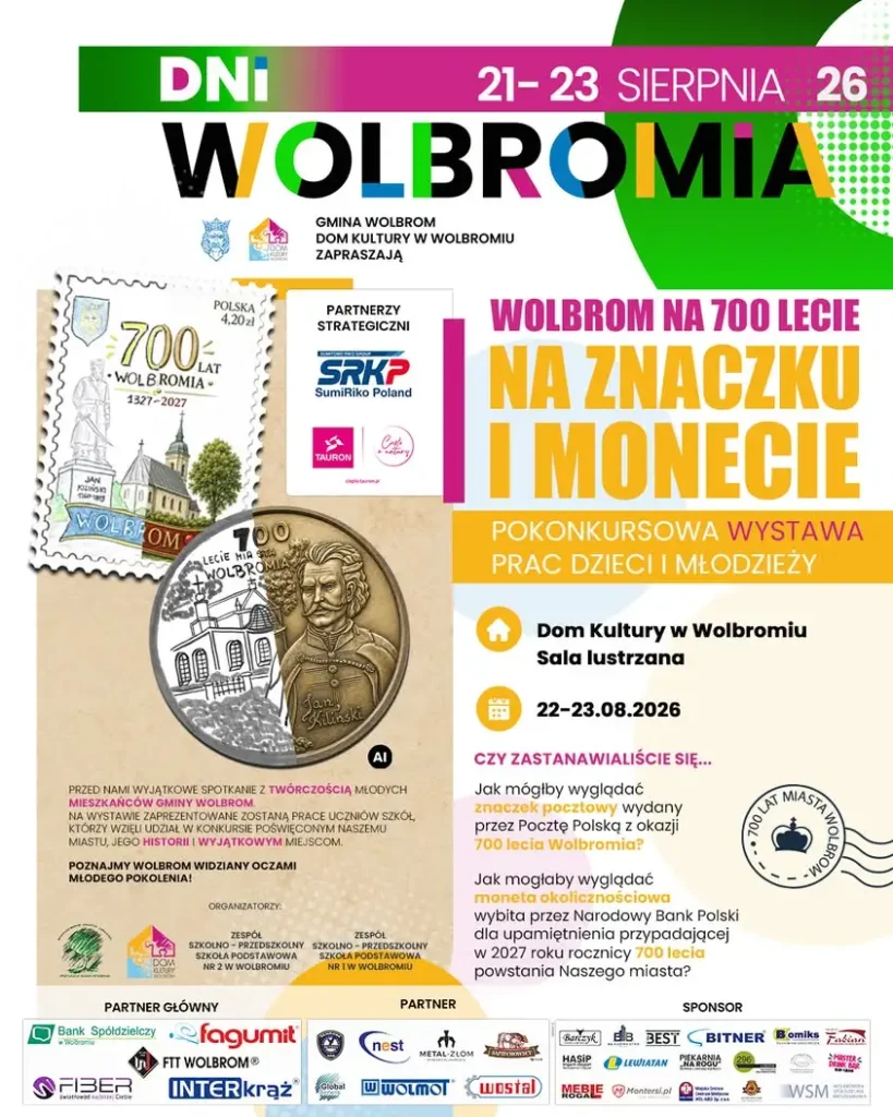 Wolbrom na 700-lecie: wystawa prac dzieci i młodzieży podczas Dni Wolbromia 2026