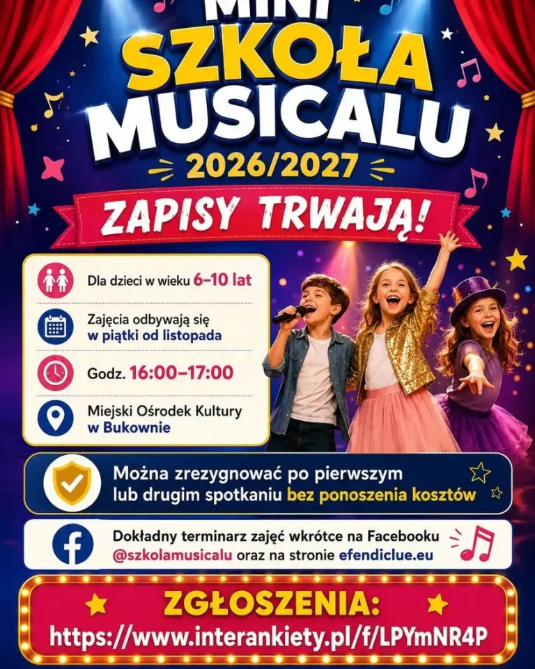 Mini Szkoła Musicalu w Bukownie – rekrutacja na rok 2026/2027