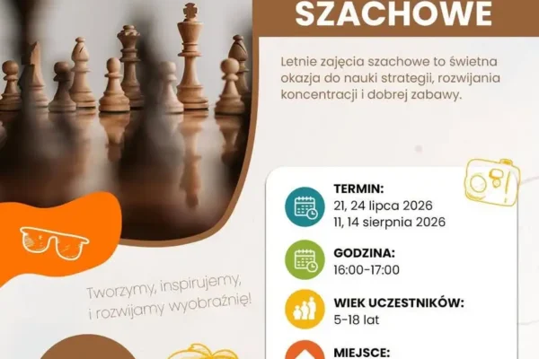 Letnie zajęcia szachowe w Wolbromiu – ostatnie wolne miejsca!