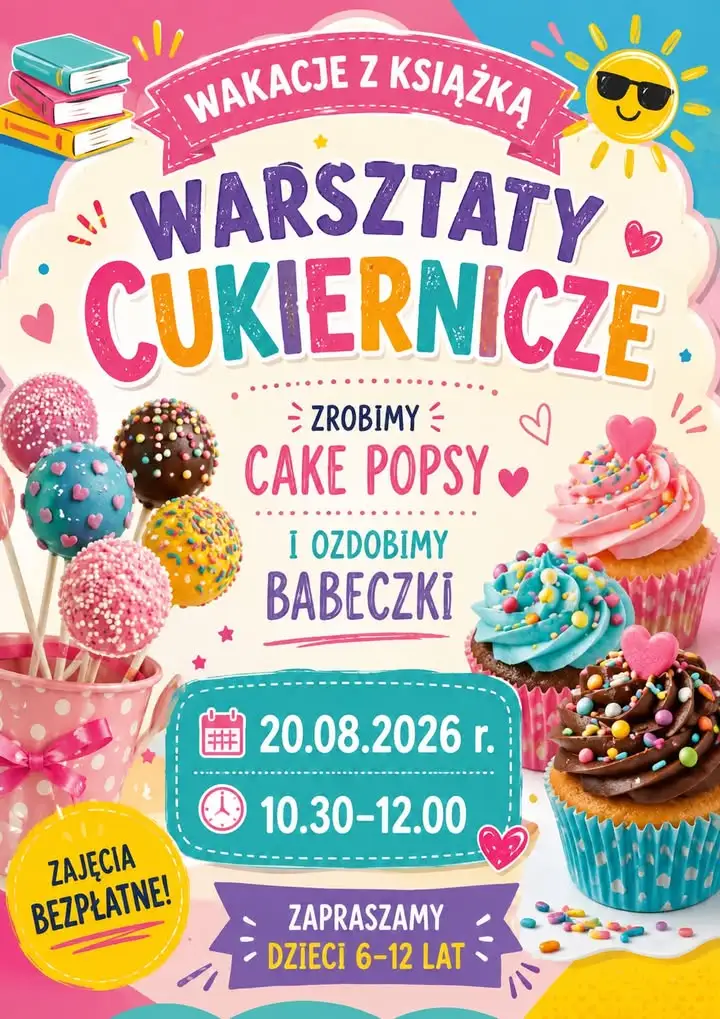 Słodkie warsztaty dla dzieci w bibliotece – cukiernicze dzieła sztuki