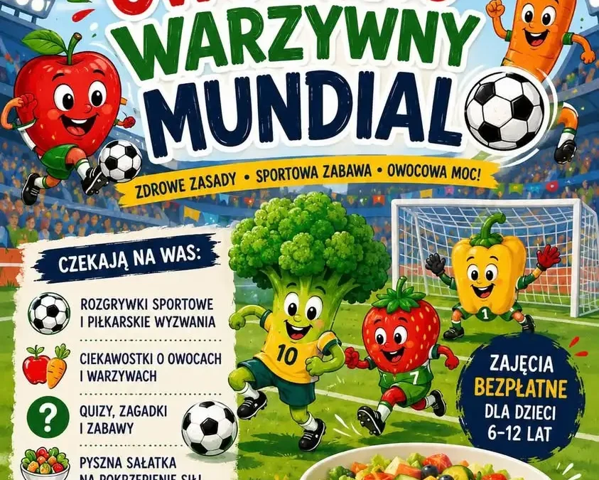 Owocowo-Warzywny Mundial w bibliotece – wakacyjna zabawa dla dzieci
