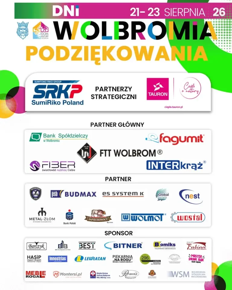 Dni Wolbromia 2026 za nami – dziękujemy partnerom i mieszkańcom