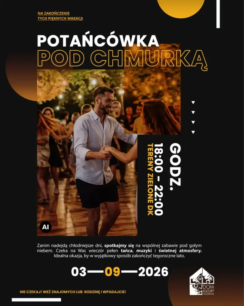 Potańcówka pod chmurką w Wolbromiu – pożegnanie lata z muzyką i tańcem