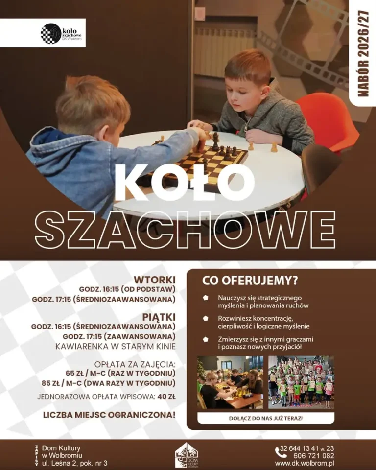 Szach-mat! Trwa nabór do koła szachowego w Wolbromiu