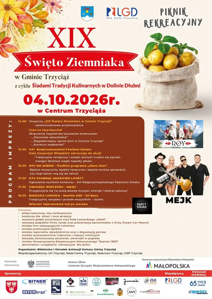 XIX Święto Ziemniaka w Gminie Trzyciąż – 4 października 2026