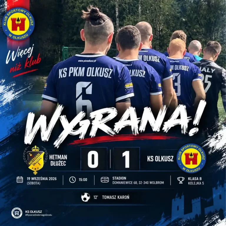KS Olkusz wygrywa na wyjeździe z Hetmanem Dłużec 1:0