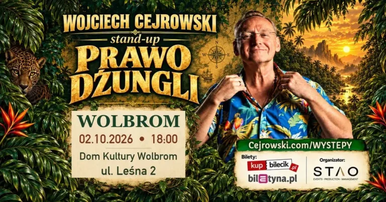 Wojciech Cejrowski wystąpi w Wolbromiu. „Prawo Dżungli” już 2 października